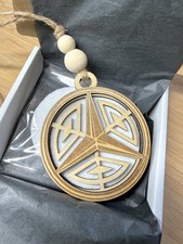 Mercedes AMG C Klasse Custom Holz Auto Lufterfrischer + Parf&uuml;mscheiben x2