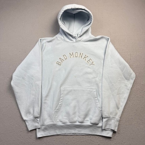 Bad Monkey Pro-Weave Light Blue Pullover Hoodie Size Large