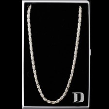 6mm 925 Silver Solid Rope Chain Necklace Italian Diamond Cut Real Authentic 18" 
