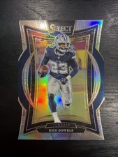 2024 Panini Select Rico Dowdle Concourse Silver Prizm Die-Cut Cowboys
