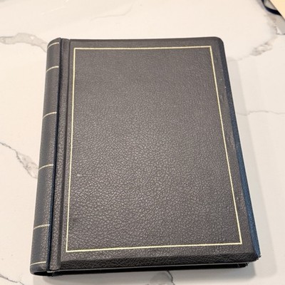 Bodrum & Pease Esselte black leather account journal gold embossed trim 