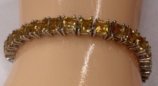Brazilian Citrine Bracelet, Platinum Over Ste...