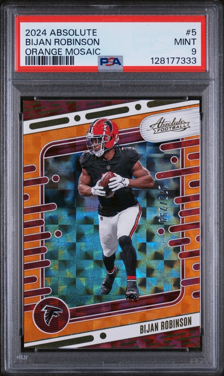 Bijan Robinson Card Panini 2024 Absolute Orange Mosaic #5 PSA 9 | eBay