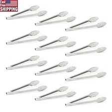 Heavy Duty Stainless Steel Food Tongs Kitchen Utility Tool Commercial Use