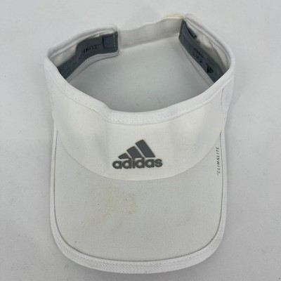 Adidas Visor Hat Adult One Size White Climalite Logo Adjustable Cap