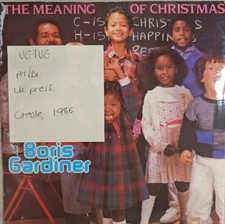 Boris Gardiner The Meaning Of Christmas Vinyl Record 7" VG/VG REV 740 1986