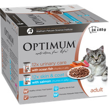 Optimum 85g Adult Cat Wet Food - 24 Pack