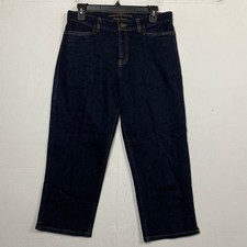 Lauren Jeans Co. Ralph Lauren Cotton Dark Wash Crop Jeans Size 6