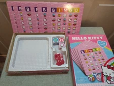 [52/60 Tokens] Pressman Sanrio 2011 Hello Kitty Big Roll Bingo Kids Board Game