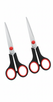 2X Schere Bastelschere Edelstahl Scheren Universal Haushaltsschere 17+14Cm Set