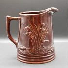 Vintage Red Wing Pottery Iris Pitcher Brown Glaze