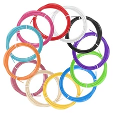 12 Pcs 3D Pen Filament, 1.75mm Dia 16.4ft Length, 12 Colors