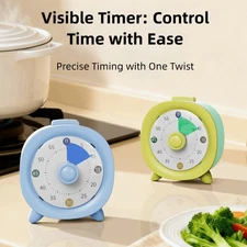 60 Minutes Visual Timer Time Management Tool Ultra Silent Kids Timer Alarm Clock