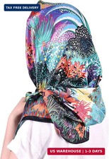 Satin Head Scarf for Women, Silk-Like Square Hair Wrap for Sleeping, Non-Slip Tw