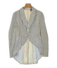 COMME des GARCONS Casual Jackets WhitexBlack Stripe Pattern S 2200616548370