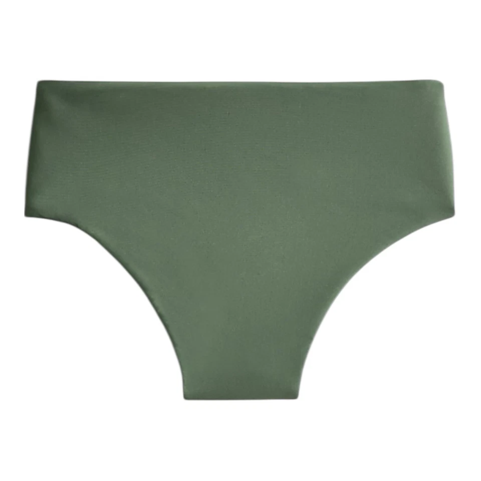 J Crew Sage Green Hallie Bikini Bottom in Classic Sculpt Women Size L High Waist - Image 3 of 4