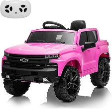 Kids Ride on Vehicle Remote for 3-8 Years Toys 12V Licensed Chevy Silverado PINK