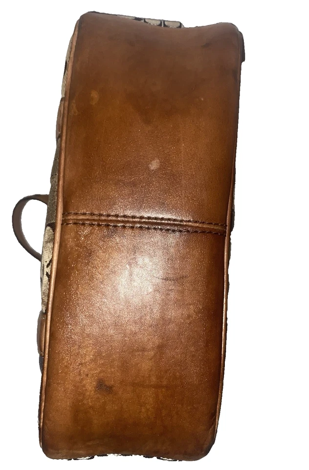 Bolso de Mano y Muñequera Coach Vintage Patchwork - Gamuza y Cuero Dorado/Marrón Foto 4 de 4