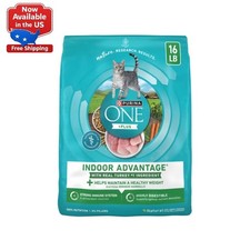 Purina ONE Plus, Indoor Advantage, Dry Cat Food, Turkey, 16 lb Bag