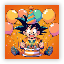 Dragon Ball Z - Goku Kawaii Birthday Card