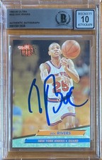 DOC RIVERS KNICKS SIGNED 1992/93 FLEER ULTRA #322 BGS BAS AUTOGRAPH 10 AUTO