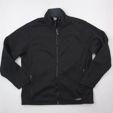 REI Jacket Mens XL Black Polartec Fleece Full Zip Zip-In Compatible Outdoor
