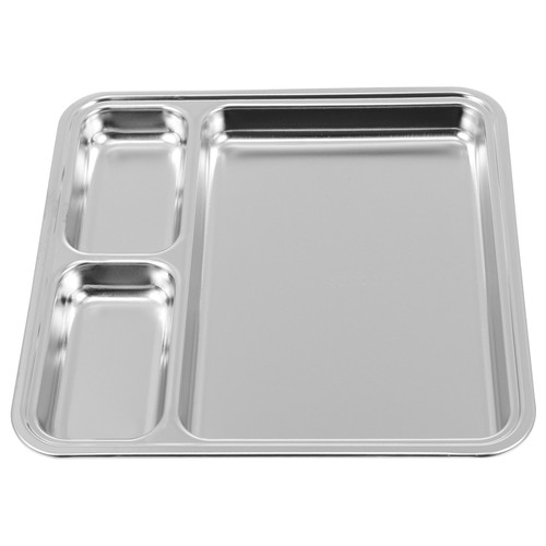 Stainless Steel Seasoning Tray Divided Plate Child Portion Control Meal - Picture 6 of 12