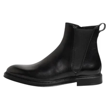 DOLCE & GABBANA Shoes Black Chelsea Leather Mid Calf Boots EU40 / US7 1730usd