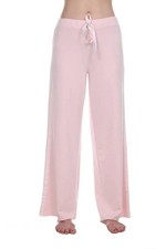 Pj Harlow Kimber Long French Terry Wide Leg Pant With Satin Stripes Size M