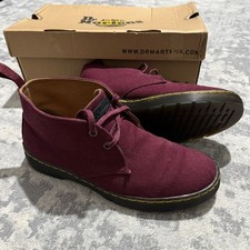 Dr Marten Boots UK 7 2 fori bordeaux tela stringate scarpe doc EU 41 imballate 