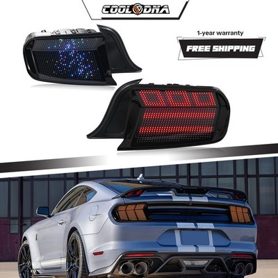 RGB Color LED Tail Lights For Ford Mustang 2015-2023 S550 Animation Rear Lamps