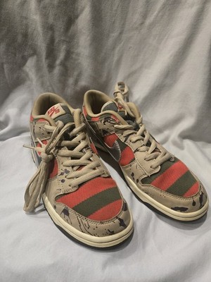 Nike Dunk Low Supreme Freddy Custom Shoes Horror Themed Size 11