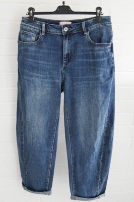 3D Jeans Hose O-Shape weites Bein Umschlag blau mit Baumwolle 9319
