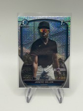 Janero Miller 1st Mojo Refractor Rookie 2023 Bowman Chrome Card #BCP-184 Marlins