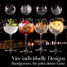 Liedlich Gin & Cocktailgläser 4er Set Wein G...