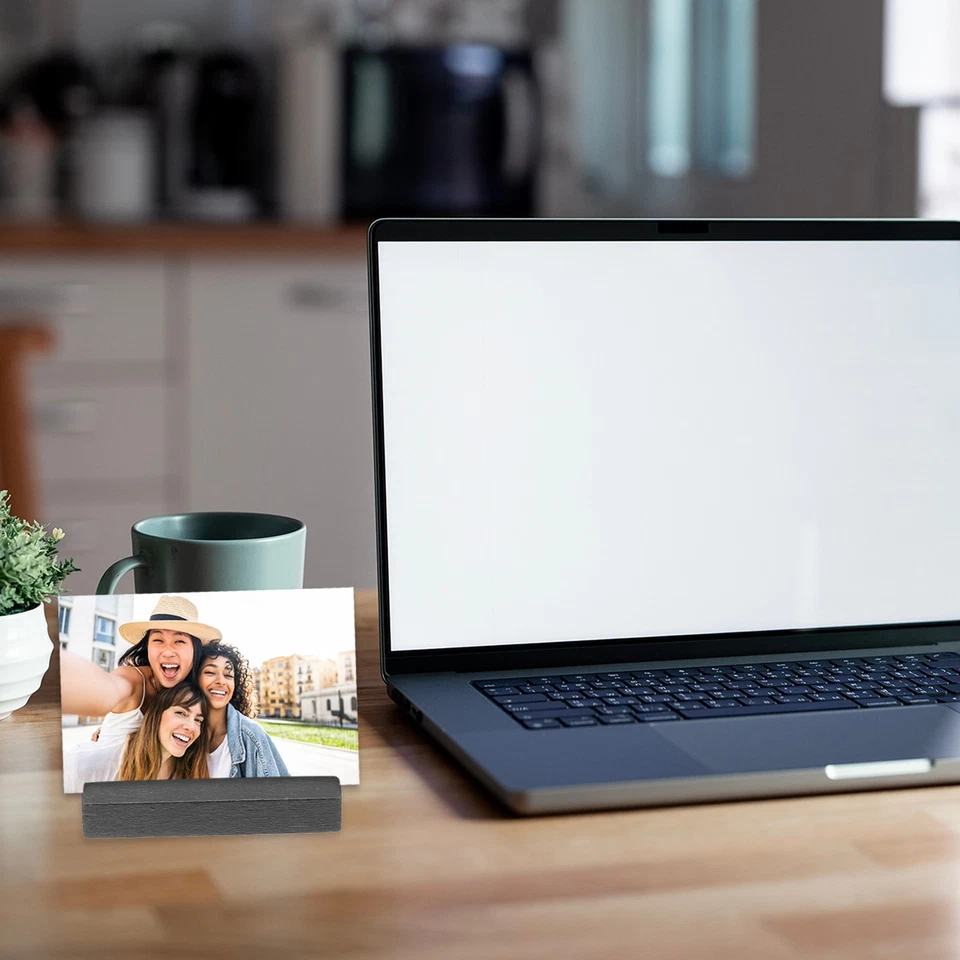 Wood Place Card Holder, 12Pcs Table Sign Number Holder Name Stands, Black - Image 4 of 4