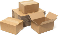 50 Pack 8"x6"x4" Shipping Boxes Kraft Corrugated Mailer Small Box