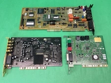 x3 Vintage Creative SRS PC Desktop PCI ISA Audio Sound Card - UNTESTED LOT OF 3