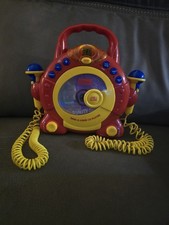 Kidzlane Sing Along CD Player Karaoke Machine 2 Microphones Tested Working