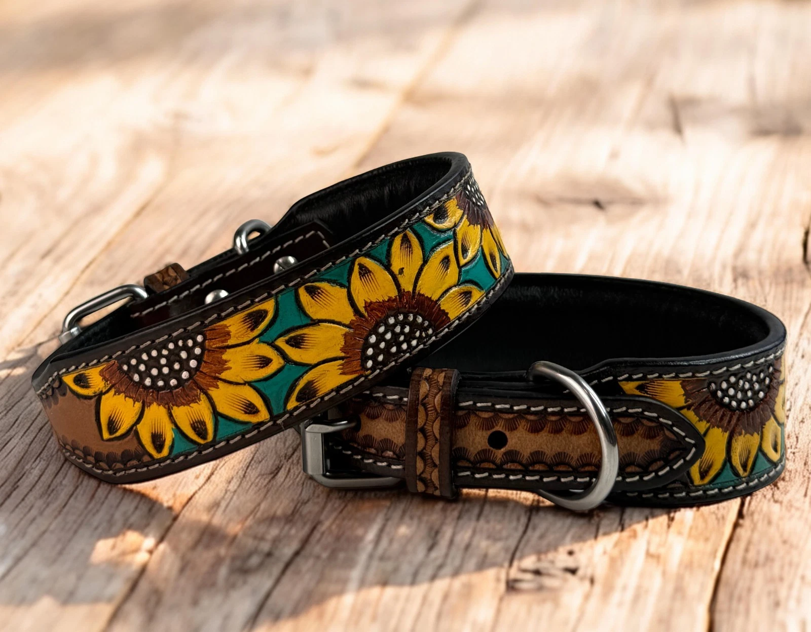 Western Leather Collar Handmade Pet Dog Collar Heavy Duty Hand Tooled Adjustable
Opens in a new wind