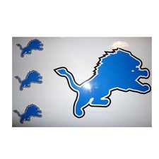 Detroit Lions Football Decals Accessory for Dart Game Cabinet - Set of 3
