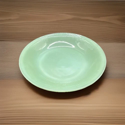 Fire King Jadeite Jane Ray Ribbed Flat Soup Bowl 7.5" Oven Ware