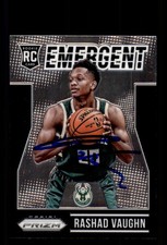 Signed Basketball Card Auto Rashad Vaughn 2015-16 Panini Prizm #19 Bucks