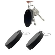 2 PCS Floating Boating Key Chain, Foam Floating Keychain, Oval Floating Black