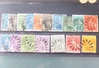 BARBADOS QVIC BRITANNIAS COLLECTION OF 17 VARIOUS VALUES USED IN CARD