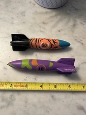 Vintage Swimways Toypedo 5" Pool Toy Underwater Missile Rocket Set of (2)