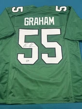 Brandon Graham signed Autographed Phila Eagles Custom Green Jersey Beckett Holo