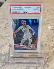 2023 Cameron Brink Rookie Card Blue Sapphire Bowman U Chrome PSA 10 GEM MINT RC