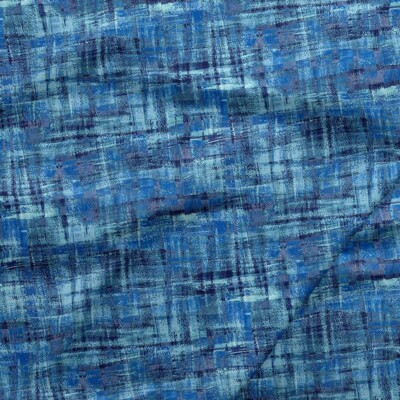 Cotton Brushstrokes Painted-Look Textured Blenders Blue Fabric Print BTY D142.09
