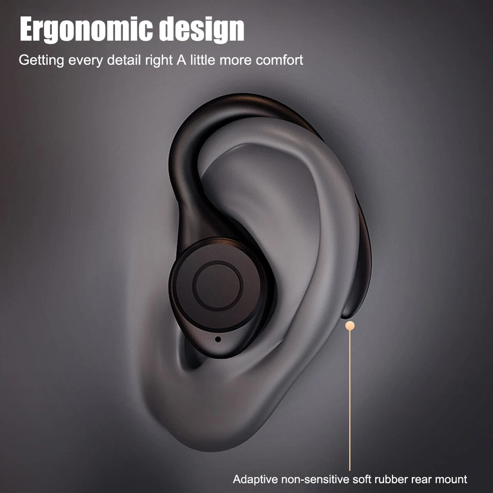 Wireless Bluetooth 5.3 Headset TWS Earphones Earbuds Stereo Headphones Ear Hook - Image 2 of 4